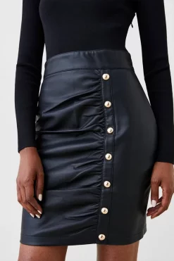 Brand new π Karen Millen Pu And Knit Mix Mini π Dress π 11 Brand new π Karen Millen Pu And Knit Mix Mini π Dress π -PARTY DRESSES Sales Store akk03673 black xl 2