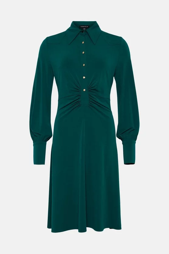 Deals π Karen Millen Ruched Button Through Collared Jersey Midi π Dress π― 6 Deals π Karen Millen Ruched Button Through Collared Jersey Midi π Dress π― - Image 4