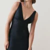 Cheapest 💯 Karen Millen Metallic Bandage Mini 👗 Dress In Recycled Yarn 😍 -PARTY DRESSES Sales Store akk06160 black xl