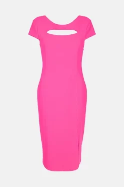Promo π Karen Millen Compact Viscose X Trim Back Pencil Midi π Dress π 11 Promo π Karen Millen Compact Viscose X Trim Back Pencil Midi π Dress π -PARTY DRESSES Sales Store akk07049 hot20pink xl 3
