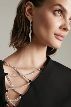 Cheap π― Karen Millen Compact Stretch Viscose X Trim Pencil Midi π Dress π 12 Cheap π― Karen Millen Compact Stretch Viscose X Trim Pencil Midi π Dress π -PARTY DRESSES Sales Store akk07129 black xl 4