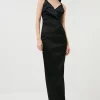 Best Pirce β€οΈ Karen Millen Italian Structured Satin Strappy Maxi π Dress β 2 Best Pirce β€οΈ Karen Millen Italian Structured Satin Strappy Maxi π Dress β -PARTY DRESSES Sales Store bkk00005 black xl