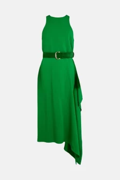 New 🔥 Karen Millen Compact Stretch Viscose Asymmetric Drape Midaxi 👗 Dress 😉 10 New 🔥 Karen Millen Compact Stretch Viscose Asymmetric Drape Midaxi 👗 Dress 😉 -PARTY DRESSES Sales Store bkk00942 green xl 3