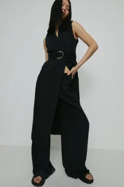 Deals π Karen Millen Compact Stretch Viscose Sleeveless Tux Midi π Dress β