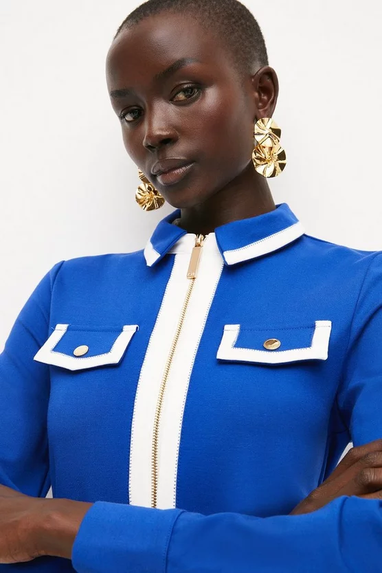 Outlet β Karen Millen Collared Belted Ponte Jersey Mini π Dress π― 4 Outlet β Karen Millen Collared Belted Ponte Jersey Mini π Dress π― - Image 2