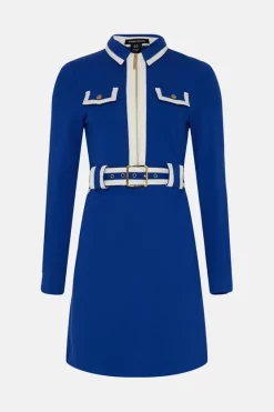 Outlet β Karen Millen Collared Belted Ponte Jersey Mini π Dress π― 10 Outlet β Karen Millen Collared Belted Ponte Jersey Mini π Dress π― -PARTY DRESSES Sales Store bkk01328 cobalt xl 3