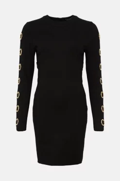 Flash Sale π Karen Millen Fitted Eyelet Trim Detail Jersey Mini π Dress π₯ 12 Flash Sale π Karen Millen Fitted Eyelet Trim Detail Jersey Mini π Dress π₯ -PARTY DRESSES Sales Store bkk01332 black xl 3