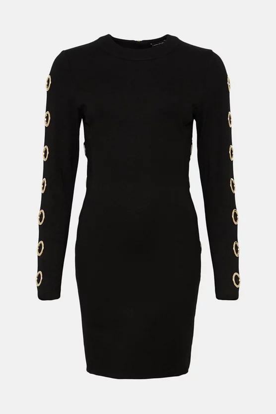 Flash Sale π Karen Millen Fitted Eyelet Trim Detail Jersey Mini π Dress π₯ 6 Flash Sale π Karen Millen Fitted Eyelet Trim Detail Jersey Mini π Dress π₯ - Image 4