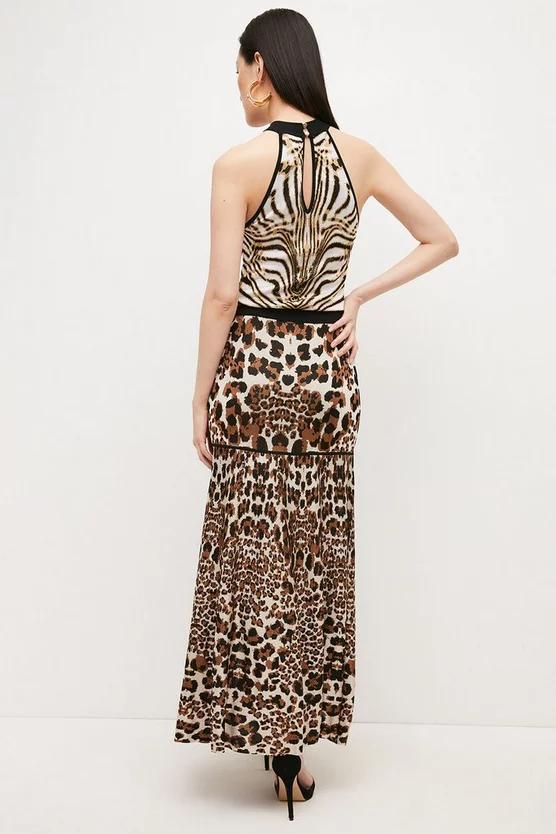Wholesale βοΈ Karen Millen Slinky Mixed Animal Jacquard Knit Maxi π Dress π 5 Wholesale βοΈ Karen Millen Slinky Mixed Animal Jacquard Knit Maxi π Dress π - Image 3