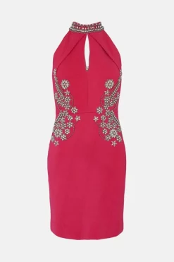 Flash Sale β¨ Karen Millen Ponte Key Hole Mini π Dress With Crystal Embellishment β 11 Flash Sale β¨ Karen Millen Ponte Key Hole Mini π Dress With Crystal Embellishment β -PARTY DRESSES Sales Store bkk01983 pink xl 3