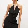 Outlet π€© Karen Millen Soft Tailored Waterfall Chain Detail Mini π Dress π 1 Outlet π€© Karen Millen Soft Tailored Waterfall Chain Detail Mini π Dress π -PARTY DRESSES Sales Store bkk02084 black xl
