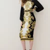 Cheapest ✨ Karen Millen All Over Baroque Jacquard Knit Midi 👗 Dress 👍 -PARTY DRESSES Sales Store bkk02110 natural xl