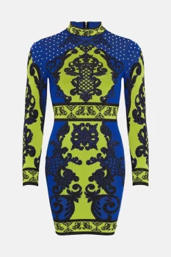Discount π Karen Millen All Over Baroque Jacquard Knit Mini π Dress π 11 Discount π Karen Millen All Over Baroque Jacquard Knit Mini π Dress π -PARTY DRESSES Sales Store bkk02111 cobalt xl 3