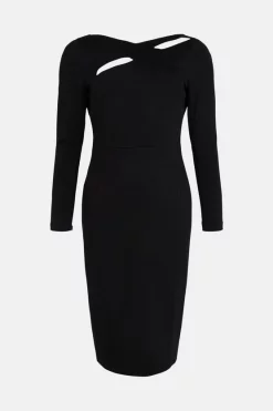 Budget βοΈ Karen Millen Italian Structured Rib Cross Over Pencil Midi π Dress β€οΈ 11 Budget βοΈ Karen Millen Italian Structured Rib Cross Over Pencil Midi π Dress β€οΈ -PARTY DRESSES Sales Store bkk02167 black xl 3