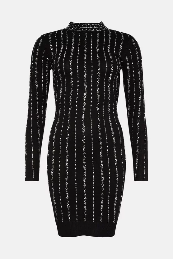 Best deal β Karen Millen All Over Hotfix Embellished Knit Mini π Dress 𧨠6 Best deal β Karen Millen All Over Hotfix Embellished Knit Mini π Dress 𧨠- Image 4