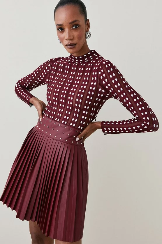 Coupon π Karen Millen Sheer Knit Polka Dot Pu π Skirt Skater Mini π Dress β€οΈ 7 Coupon π Karen Millen Sheer Knit Polka Dot Pu π Skirt Skater Mini π Dress β€οΈ - Image 5