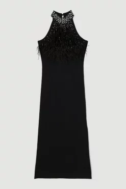 Promo ๐ Karen Millen Feather Embellished Knit Maxi ๐ Dress ๐คฉ 12 Promo ๐ Karen Millen Feather Embellished Knit Maxi ๐ Dress ๐คฉ -PARTY DRESSES Sales Store bkk02982 black xl 3