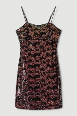 Best deal ✨ Karen Millen Premium Sequin Crepe Strapless Mini 👗 Dress 😉 -PARTY DRESSES Sales Store bkk03230 multi xl 4