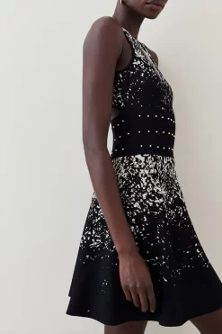 Outlet π― Karen Millen Snake Studded Tie Back Knit Skater Mini π Dress π 10 Outlet π― Karen Millen Snake Studded Tie Back Knit Skater Mini π Dress π -PARTY DRESSES Sales Store bkk03485 snake xl 2