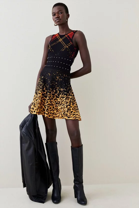 Best reviews of π Karen Millen Leopard Belted Knit Skater Mini π Dress π₯° 3 Best reviews of π Karen Millen Leopard Belted Knit Skater Mini π Dress π₯°