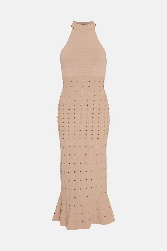 Coupon 🎉 Karen Millen Stud Detail Knit Halter Neck Midaxi 👗 Dress ✔️ 6 Coupon 🎉 Karen Millen Stud Detail Knit Halter Neck Midaxi 👗 Dress ✔️ - Image 4