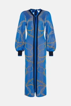 Buy π Karen Millen Slinky Knit Chain Jacquard Midaxi π Dress π 11 Buy π Karen Millen Slinky Knit Chain Jacquard Midaxi π Dress π -PARTY DRESSES Sales Store bkk03621 cobalt xl 3