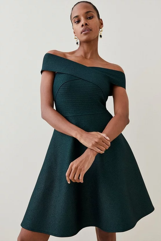 Buy π Karen Millen Sparkle Bandage Bardot Knit Midi π Dress π₯ 4 Buy π Karen Millen Sparkle Bandage Bardot Knit Midi π Dress π₯ - Image 2