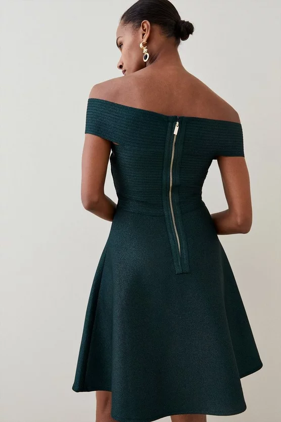 Buy π Karen Millen Sparkle Bandage Bardot Knit Midi π Dress π₯ 5 Buy π Karen Millen Sparkle Bandage Bardot Knit Midi π Dress π₯ - Image 3