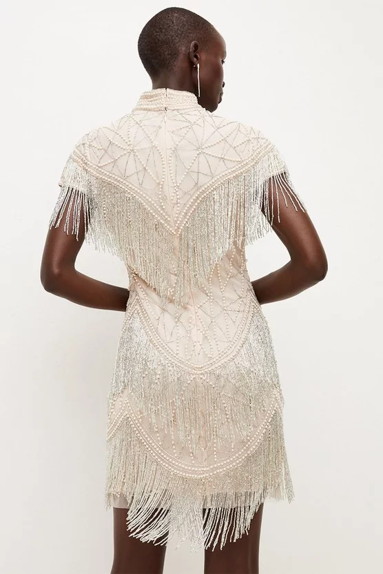 Top 10 π Karen Millen Embellished Tassle Sleeve Mini π Dress β€οΈ 4 Top 10 π Karen Millen Embellished Tassle Sleeve Mini π Dress β€οΈ - Image 3