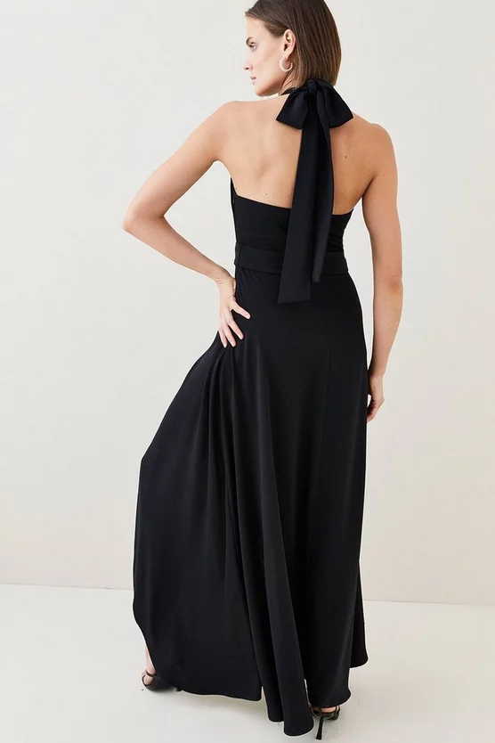 Wholesale π― Karen Millen Soft Tailored Waterfall Halter Maxi π Dress π₯° 5 Wholesale π― Karen Millen Soft Tailored Waterfall Halter Maxi π Dress π₯° - Image 3