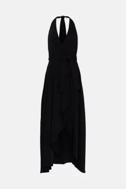 Wholesale π― Karen Millen Soft Tailored Waterfall Halter Maxi π Dress π₯° 13 Wholesale π― Karen Millen Soft Tailored Waterfall Halter Maxi π Dress π₯° -PARTY DRESSES Sales Store bkk04428 black xl 3