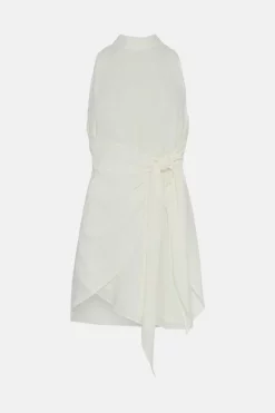 Cheapest π Karen Millen Crepe Tie Front Halter Mini π Dress β€οΈ 11 Cheapest π Karen Millen Crepe Tie Front Halter Mini π Dress β€οΈ -PARTY DRESSES Sales Store bkk04505 ivory xl 3