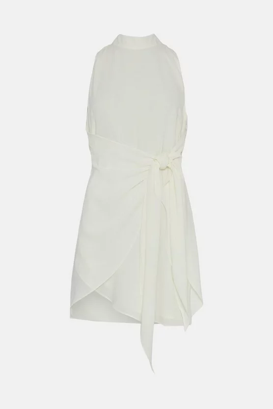 Cheapest π Karen Millen Crepe Tie Front Halter Mini π Dress β€οΈ 6 Cheapest π Karen Millen Crepe Tie Front Halter Mini π Dress β€οΈ - Image 4
