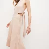 Hot Sale 🎁 Karen Millen Tailored Cut Away High Low Midi 👗 Dress 🌟 -PARTY DRESSES Sales Store bkk04557 nude xl