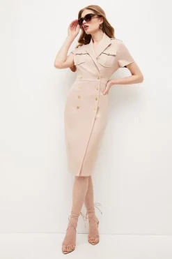 Discount π Karen Millen Tailored Double Breasted Tux Midi π Dress π€©