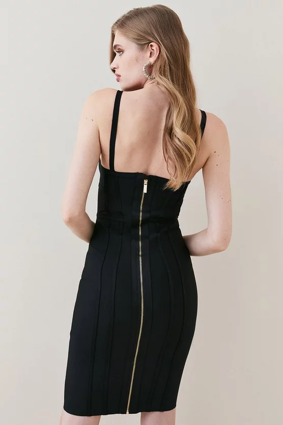 Best Sale π Karen Millen Bandage Knit And Mesh Insert Corset Mini π Dress π 5 Best Sale π Karen Millen Bandage Knit And Mesh Insert Corset Mini π Dress π - Image 3