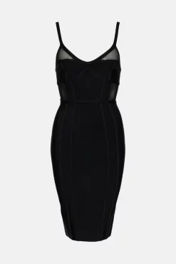 Best Sale π Karen Millen Bandage Knit And Mesh Insert Corset Mini π Dress π 11 Best Sale π Karen Millen Bandage Knit And Mesh Insert Corset Mini π Dress π -PARTY DRESSES Sales Store bkk04796 black xl 3
