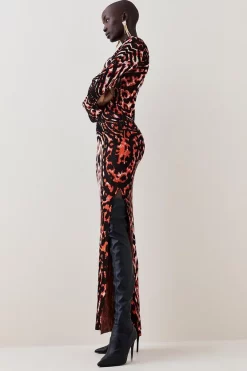 Wholesale π₯ Karen Millen Embellished Twist Slinky Jacquard Knit Maxi π Dress π€© 13 Wholesale π₯ Karen Millen Embellished Twist Slinky Jacquard Knit Maxi π Dress π€© -PARTY DRESSES Sales Store bkk04974 red xl 4