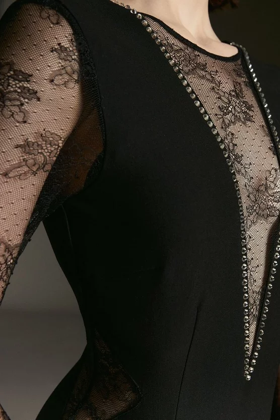 Brand new π Karen Millen Lace Front Diamante Mini π Dress π 3 Brand new π Karen Millen Lace Front Diamante Mini π Dress π - Image 2