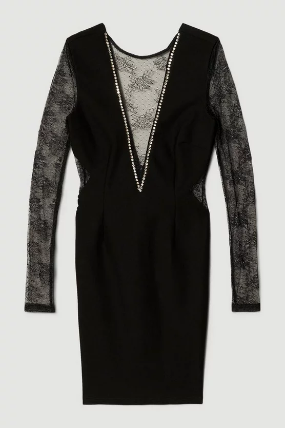 Brand new π Karen Millen Lace Front Diamante Mini π Dress π 5 Brand new π Karen Millen Lace Front Diamante Mini π Dress π - Image 4