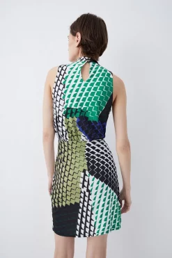 Cheapest π₯ Karen Millen Geo Print High Neck Jersey Mini π Dress π 12 Cheapest π₯ Karen Millen Geo Print High Neck Jersey Mini π Dress π -PARTY DRESSES Sales Store bkk05146 geo xl 4