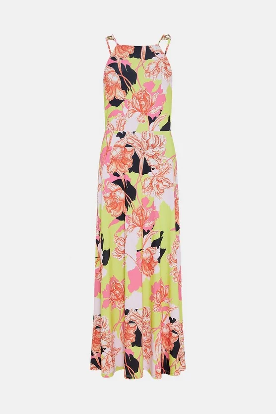 Promo π Karen Millen Neon Floral Print Jersey Crepe Maxi π Dress π€© 6 Promo π Karen Millen Neon Floral Print Jersey Crepe Maxi π Dress π€© - Image 4