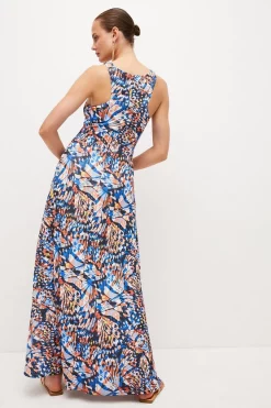 Best Pirce 🥰 Karen Millen Butterfly Print Jersey Crepe Maxi 👗 Dress ✨ -PARTY DRESSES Sales Store bkk05427 multi xl 2