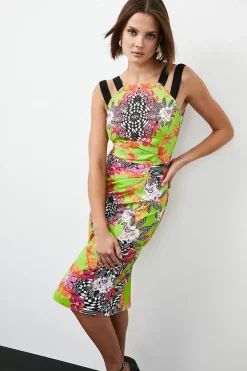 Budget π₯ Karen Millen Italian Stretch Optical Floral Midi π Dress π 11 Budget π₯ Karen Millen Italian Stretch Optical Floral Midi π Dress π -PARTY DRESSES Sales Store bkk05469 green xl 2