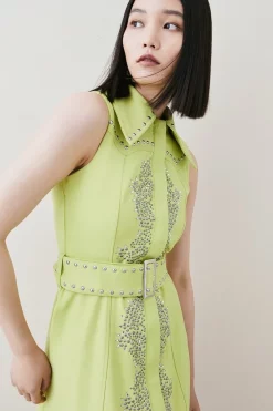 Promo βοΈ Karen Millen Ponte Belted Stud Skater Mini π Dress π€© 9 Promo βοΈ Karen Millen Ponte Belted Stud Skater Mini π Dress π€© -PARTY DRESSES Sales Store bkk05543 lime xl 1
