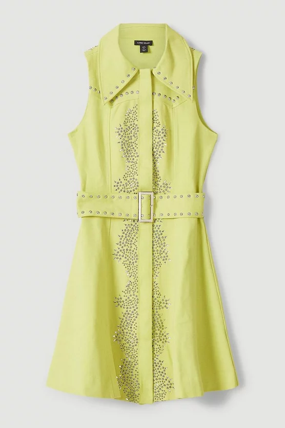 Promo βοΈ Karen Millen Ponte Belted Stud Skater Mini π Dress π€© 6 Promo βοΈ Karen Millen Ponte Belted Stud Skater Mini π Dress π€© - Image 4
