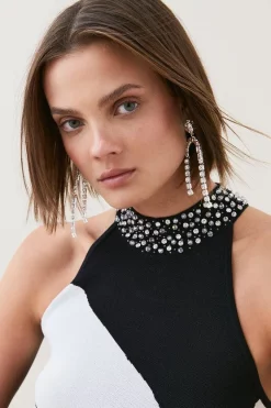 Best Pirce π Karen Millen Feather Hem Mono Print Knit Mini π Dress π€© 12 Best Pirce π Karen Millen Feather Hem Mono Print Knit Mini π Dress π€© -PARTY DRESSES Sales Store bkk05563 mono xl 4