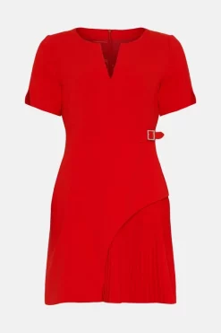 Best reviews of 😍 Karen Millen Tailored Military Pleat Short Sleeve Mini 👗 Dress 😀 -PARTY DRESSES Sales Store bkk05711 coral xl 3