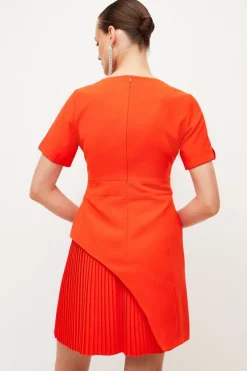 Best reviews of 😍 Karen Millen Tailored Military Pleat Short Sleeve Mini 👗 Dress 😀 -PARTY DRESSES Sales Store bkk05711 coral xl 4