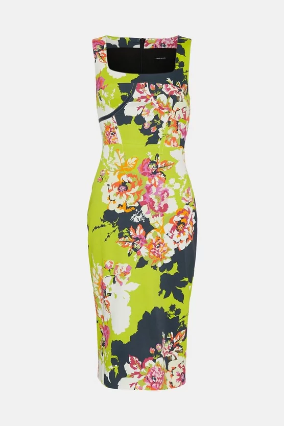 Best Pirce β Karen Millen Italian Signature Stretch Graphic Bloom Midi π Dress π 6 Best Pirce β Karen Millen Italian Signature Stretch Graphic Bloom Midi π Dress π - Image 4